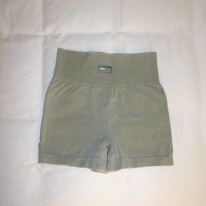 sage green bo+tee bike shorts high waisted athletic gym